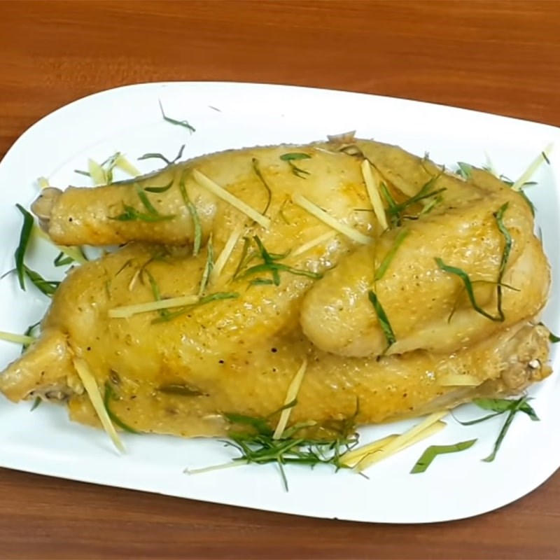 Cách làm gà hấp gừng sả thơm lừng ngon khó cưỡng vàng óng ai cũng mê